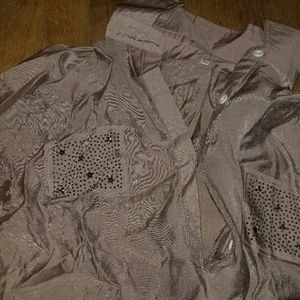 Grey silk blouse